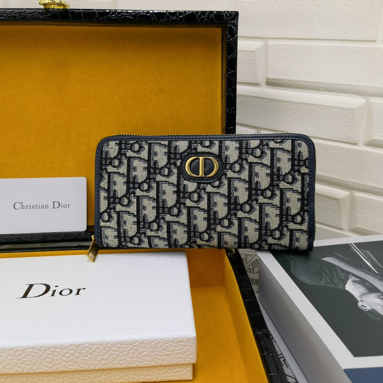 クリスチャンディオールコピー Christian Dior 財布 長財布 ブルー 