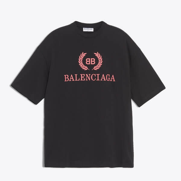 バレンシアガ tシャツ 本物 18SS 'BB Mode'ホワイト 女性にも オーバーサイズ