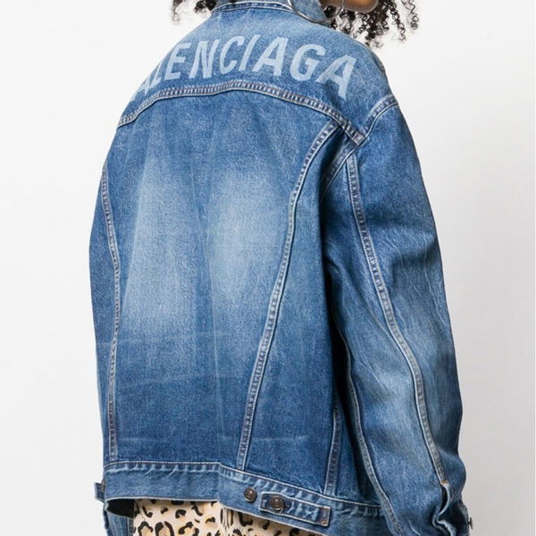 【関税負担】 バレンシアガパロディ ロゴデニムジャケット202020