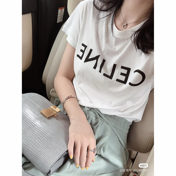 セリーヌ tシャツ 偽物 フロントロゴ 2X314916G38AW