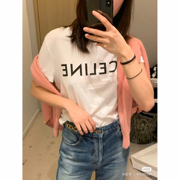 セリーヌ tシャツ 偽物 フロントロゴ 2X314916G38AW