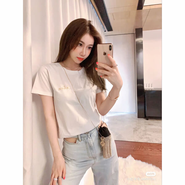 セリーヌ ティーシャツ 偽物  エンブロイダリー コットンジャージー 2カラー 2X351501F.25PQ