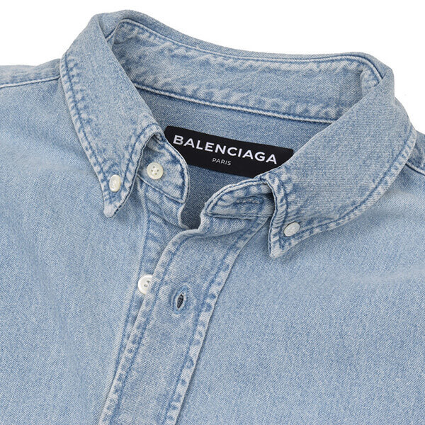 バレンシアガ  ロゴ デニムシャツ スーパーコピー バレンシアガ 509349 TYE24 メンズモデル
