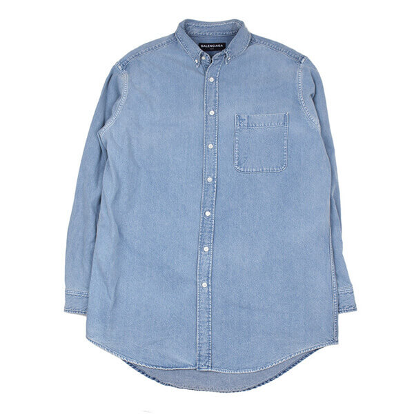 バレンシアガ  ロゴ デニムシャツ スーパーコピー バレンシアガ 509349 TYE24 メンズモデル