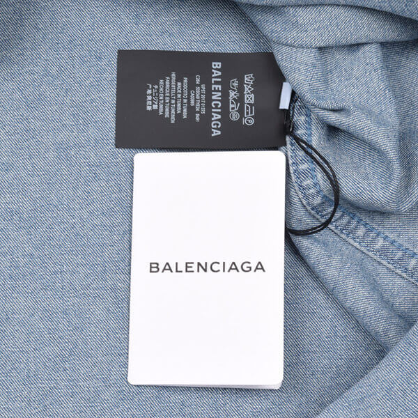 バレンシアガ  ロゴ デニムシャツ スーパーコピー バレンシアガ 509349 TYE24 メンズモデル