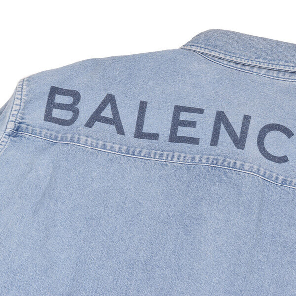 バレンシアガ  ロゴ デニムシャツ スーパーコピー バレンシアガ 509349 TYE24 メンズモデル