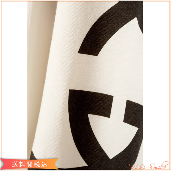  グッチtシャツコピー  グッチ tシャツ ロゴ インターロッキング GG ロゴ オーバーサイズ