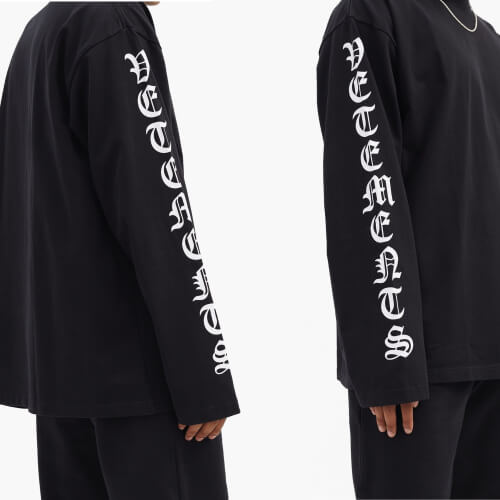 ヴェトモン パーカー コピー VETEMENTS 長袖ゴシックフォントオーバーサイズTシャツ