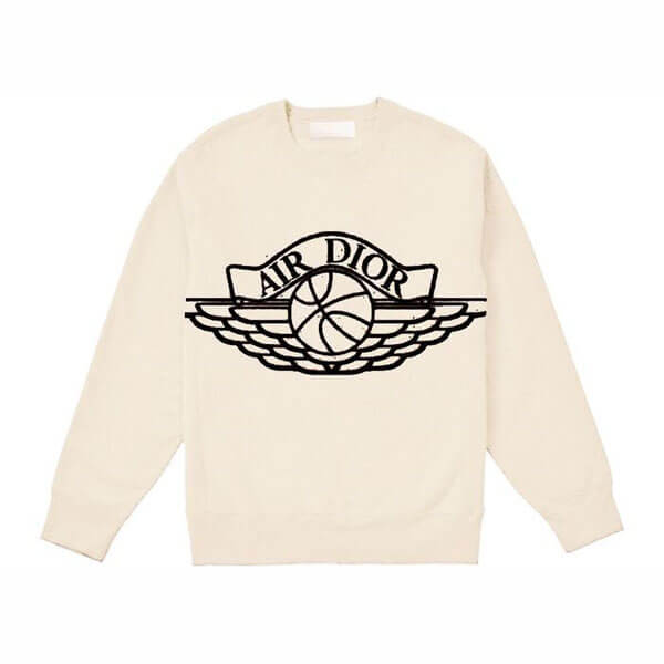 めっちゃいい感じ?ディオール ナイキ カジュアル コピー ディオール x ナイキ Air Jordan Wings Sweater NATURAL