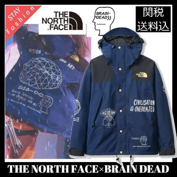 ザノースフェイス×Brain Dead マウンテンパーカ 偽物 超入手困難 限定????激??