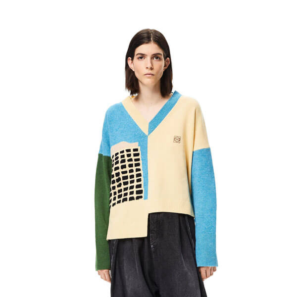 【今季欲しい!】ロエベL.A. シリーズカラーブロックセータースーパーコピー S897Y14K02