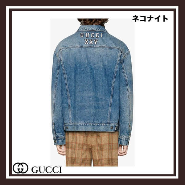 グッチ ニューヨーク ヤンキース パッチ デニム ジャケット コピー475024XRC85