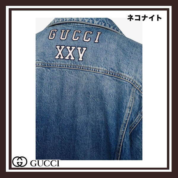 グッチ ニューヨーク ヤンキース パッチ デニム ジャケット コピー475024XRC85