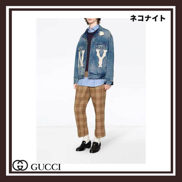グッチ ニューヨーク ヤンキース パッチ デニム ジャケット コピー475024XRC85