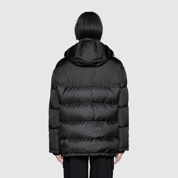 注目◇GG ジャカード Down Jacket◇グッチダウン ブラックコピー