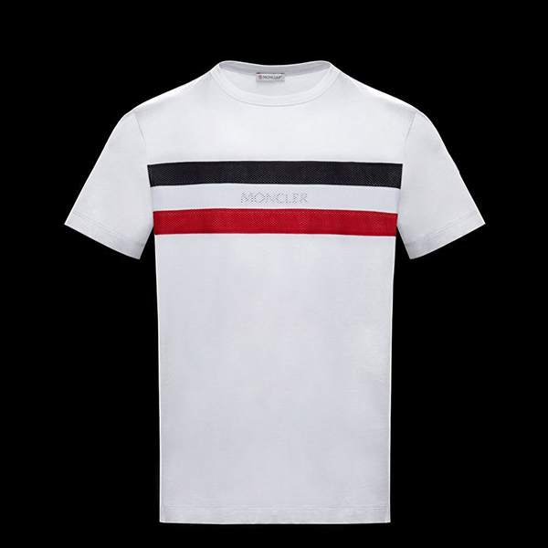モンクレール★2021SS★メッシュ飾&ロゴ入半袖コピー Tシャツ