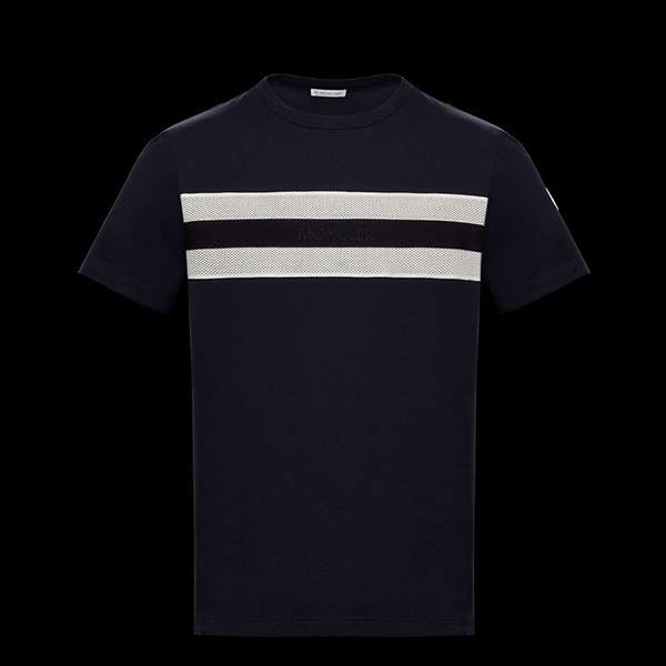 モンクレール★2021SS★メッシュ飾&ロゴ入半袖コピー Tシャツ