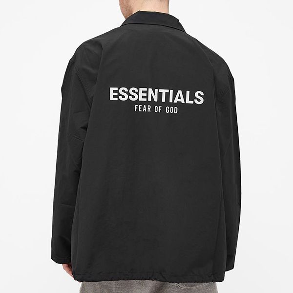 新作 エッセンシャルズ 偽物 コーチジャケット ブラック ユニセックス