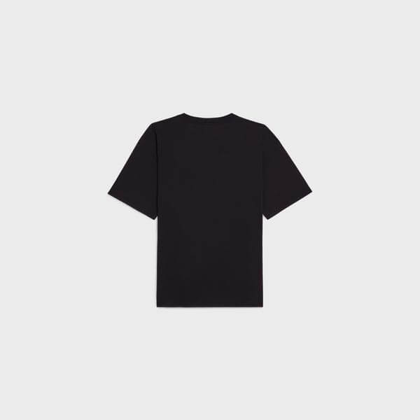 セリーヌ ルーズ フロント スタッズロゴ コットン 半袖 Tシャツ偽物2X839500O.38AW