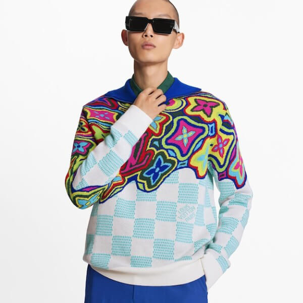 ルイヴィトン ディストーテッドモノグラムアンドダミエハーフジップ 偽物1A8P4M