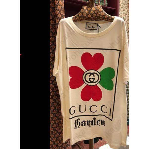 グッチガーデン★オーバーサイズ フラワー ロゴTシャツ偽物 関送込