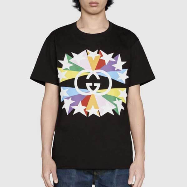 グッチ インターロッキングG スターバースト偽物プリント548334 XJDNH 1082