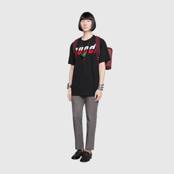 累積売上総額第1位【グッチ★20春夏】Tシャツ W/ グッチ BLADE