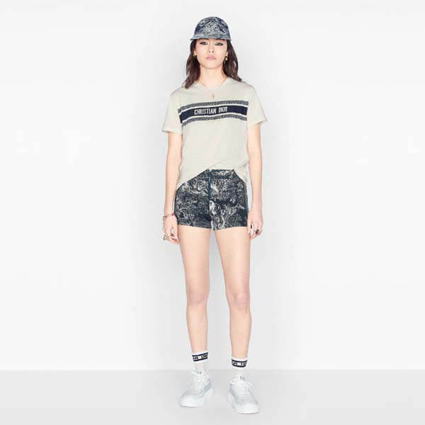 ディオールIVIERA*コットンジャージー Tシャツ偽物★2色143T04A4043_X0200