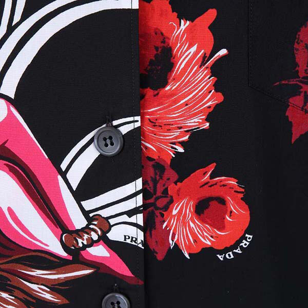  プラダコピー プリント アーカイブ 再構築 アロハ シャツ