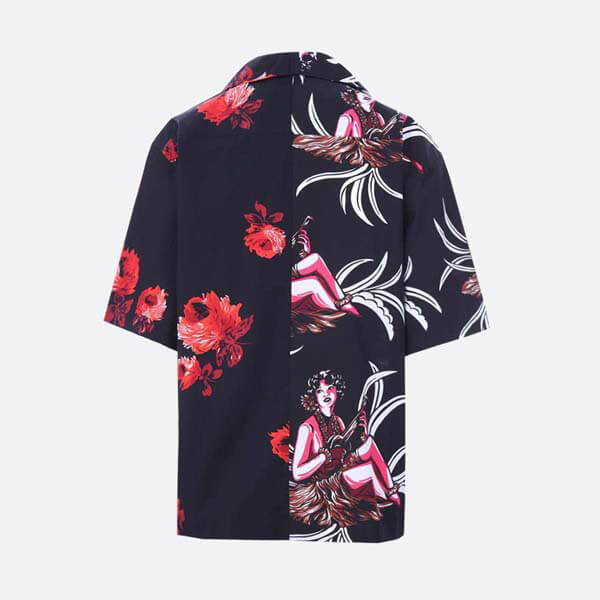  プラダコピー プリント アーカイブ 再構築 アロハ シャツ