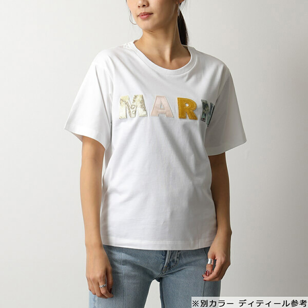 マルニ 半袖 Tシャツ偽物 THJEL32ES1 TCY68 ロゴT