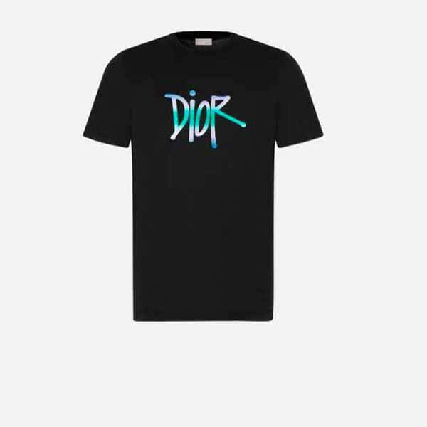 ロゴTシャツ偽物★ディオール AND SHAWN★グラフィックコットン/注目コラボ