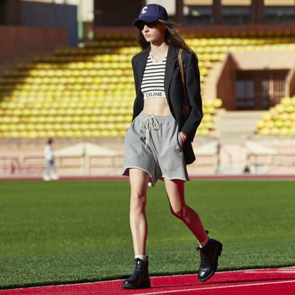 【21SS】セリーヌ ストライプ スポーツブラ アスレチックニット偽物