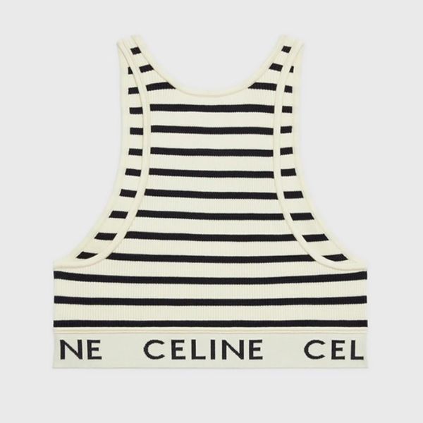 【21SS】セリーヌ ストライプ スポーツブラ アスレチックニット偽物