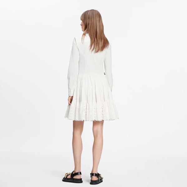 21AW ルイヴィトン 偽物 ロングスリーブシャツドレス 1A91QP