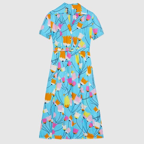 グッチ チューリッププリント コピープリーツドレス ワンピース 657935 ZAGVN 4337