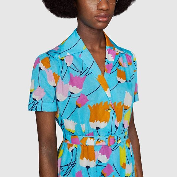 グッチ チューリッププリント コピープリーツドレス ワンピース 657935 ZAGVN 4337