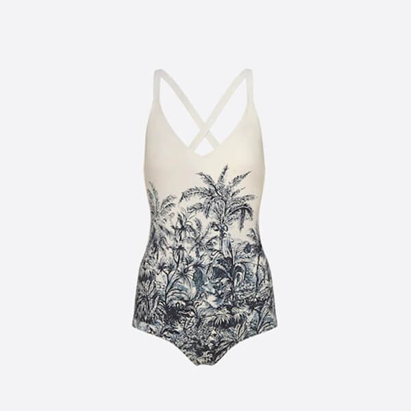 ディオール Toile de Jouy Palms スイムウェア ワンピースコピー 水着 12BS01A2844_X0872