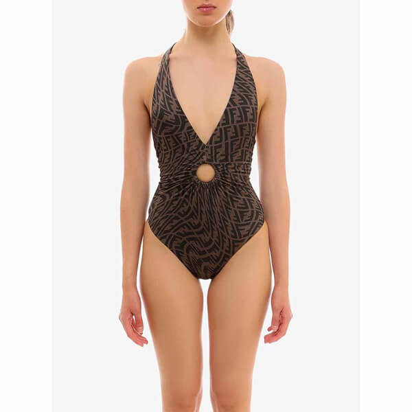 フェンディ 水着偽物 ワンピース ブラウン 送料関税込 新作人気商品☆お早めに☆