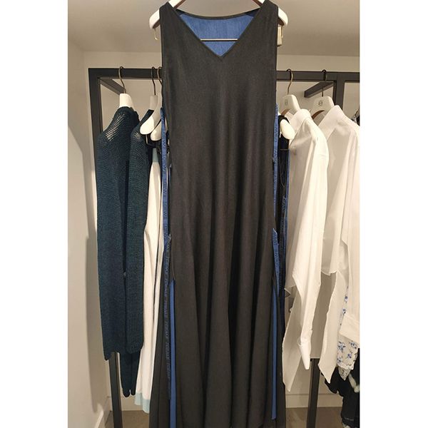 【ロエベ】フラワー刺繍 偽物 シルクマキシワンピースS3106210MC