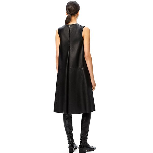 21AW☆ ロエベ フレア コピーミディ ドレス Black