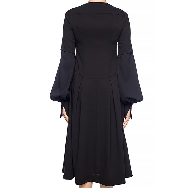 ロエベ★SALE!偽物 バルーンスリーブ レイヤードエフェクトドレス