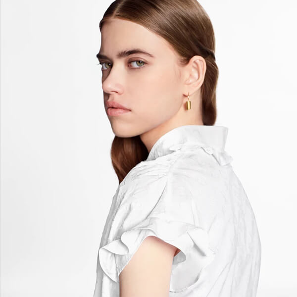 谷まりあさん着用☆ルイヴィトン フリルブラウス トップス 上品?お洒落! 1A5M05