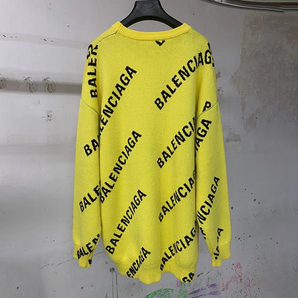 バレンシアガ 人気ジャカードロゴクルーネックセーター偽物☆各色