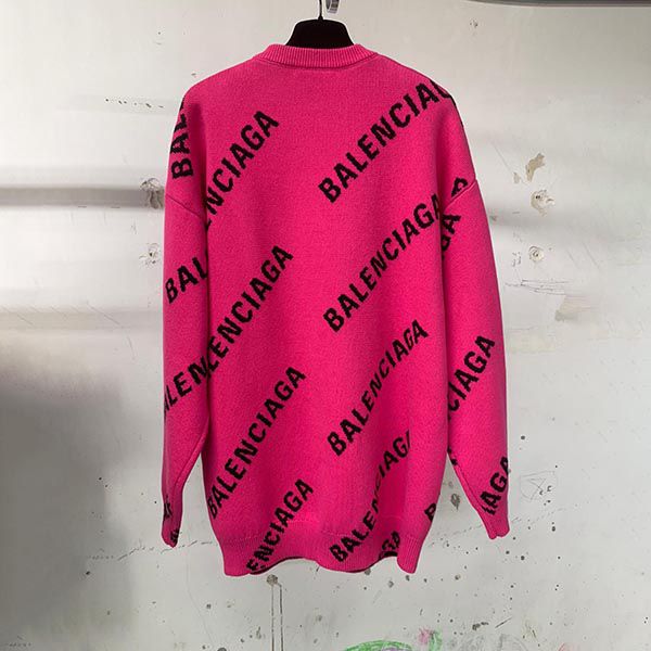 バレンシアガ 人気ジャカードロゴクルーネックセーター偽物☆各色