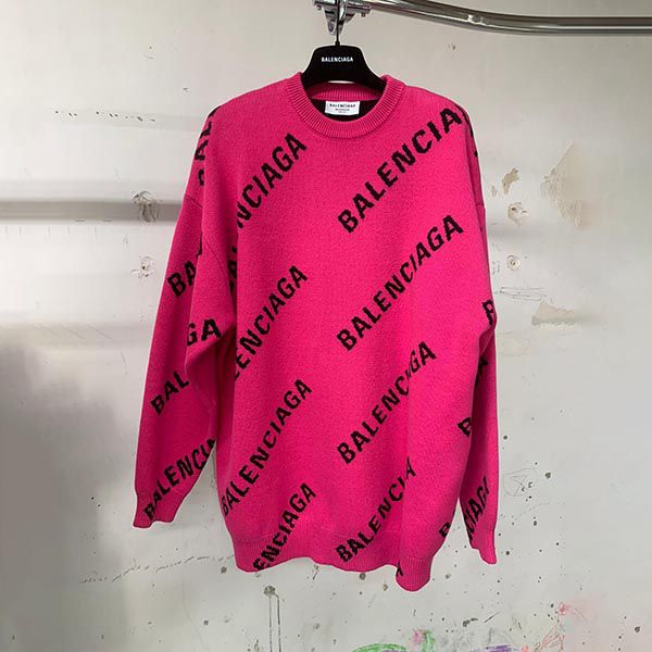 バレンシアガ 人気ジャカードロゴクルーネックセーター偽物☆各色