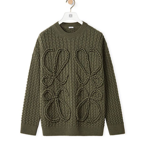 関送込 ロエベ ケーブル アナグラム セーター 偽物 H526Y14K834160