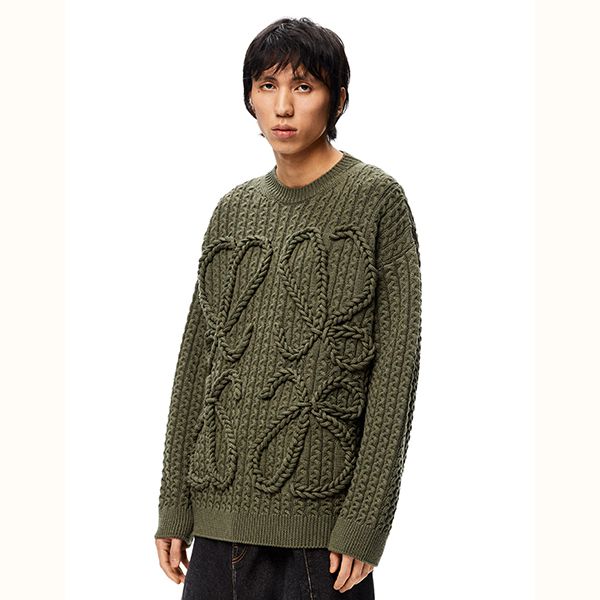 関送込 ロエベ ケーブル アナグラム セーター 偽物 H526Y14K834160