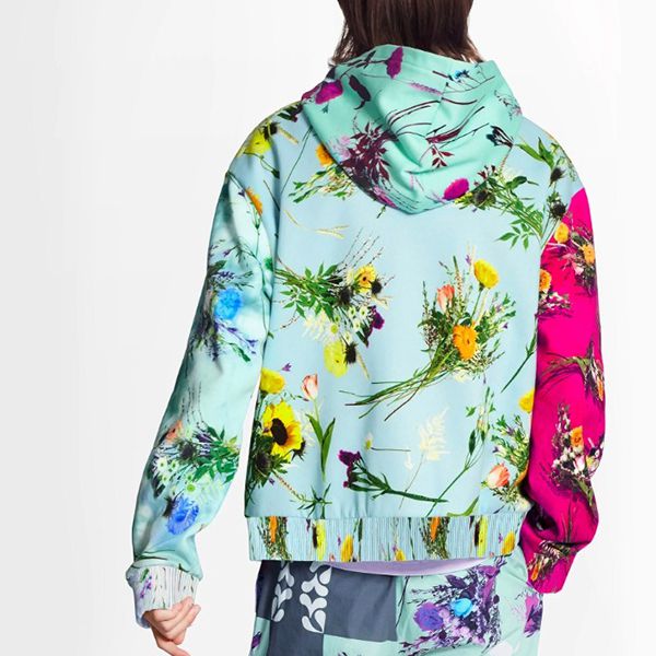 【ルイヴィトン】プリンテッドフラワーフーディ偽物 パーカー1A7QI0