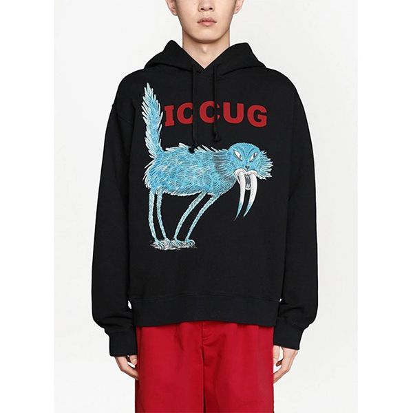 グッチ パーカー偽物フレイヤ?ハルタス “ICCUG” アニマルプリント 